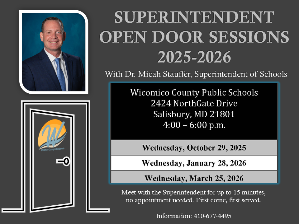 Schedule of Superintendent Open Door Sessions for 2025-2026