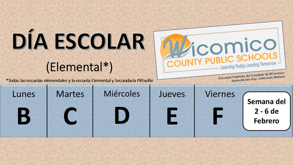 Elementary letter days in Spanish