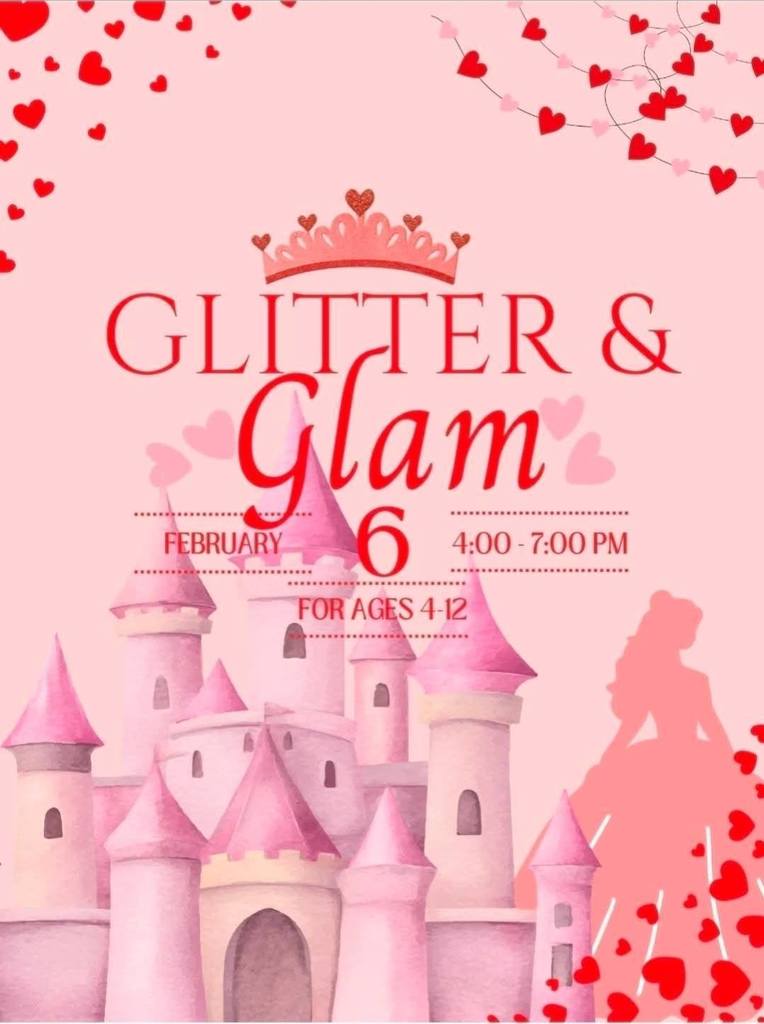 Flyer for Glitter & Glam at Parkside