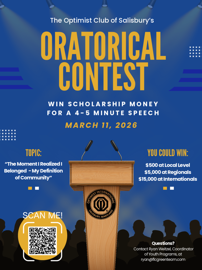 Optimist Oratorial Contest flyer