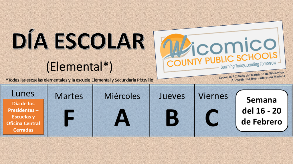 Elementary letter days in Spanish