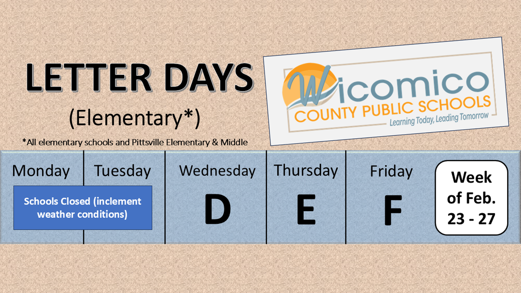 Elementary letter days