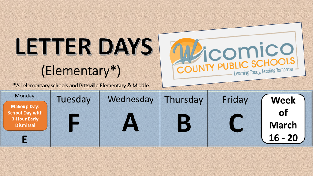 Elementary letter days