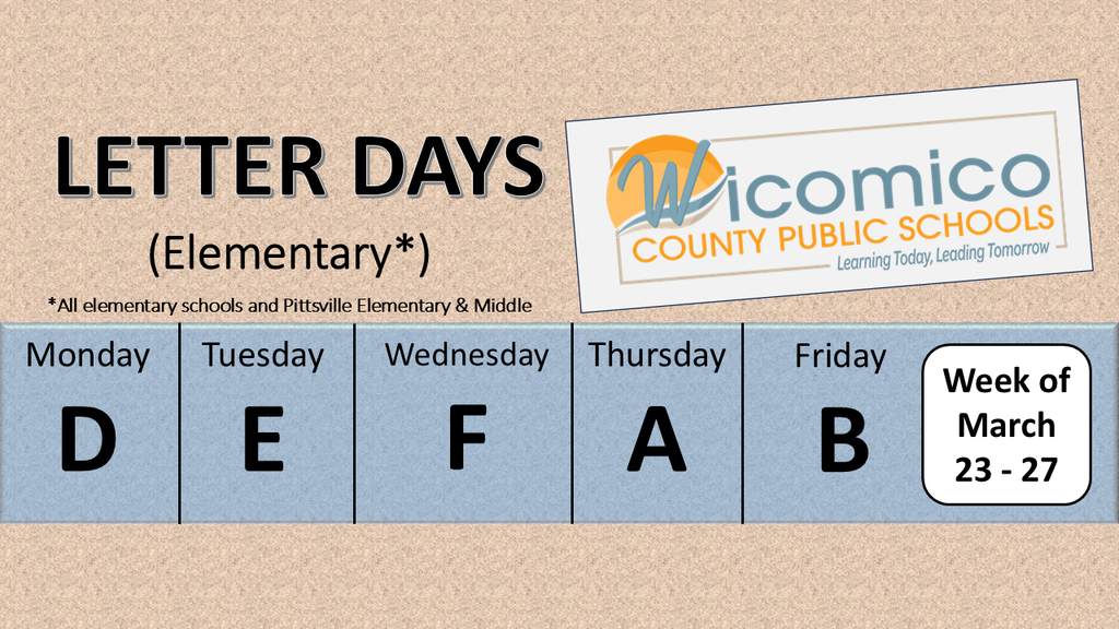 Elementary letter days