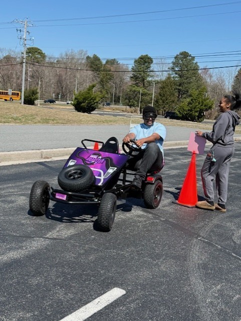 Criminal Justice students driving with drunk goggles on