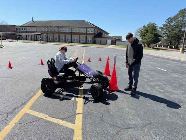 Criminal Justice students driving with drunk goggles on