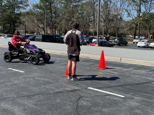 Criminal Justice students driving with drunk goggles on