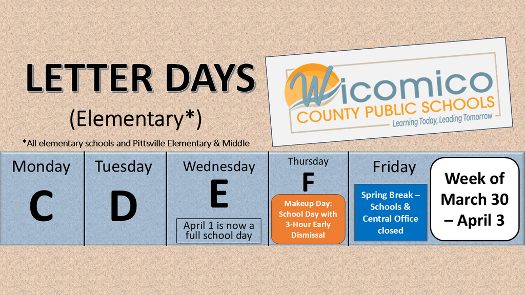 Elementary letter days