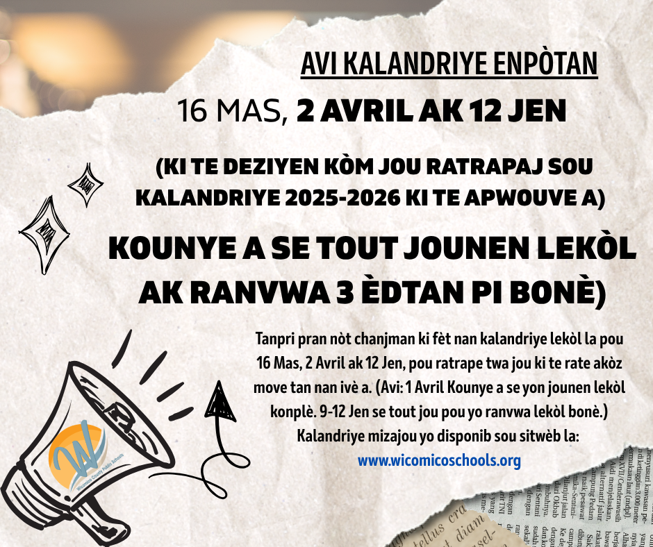 Reminder of Makeup Days in Haitian Creole