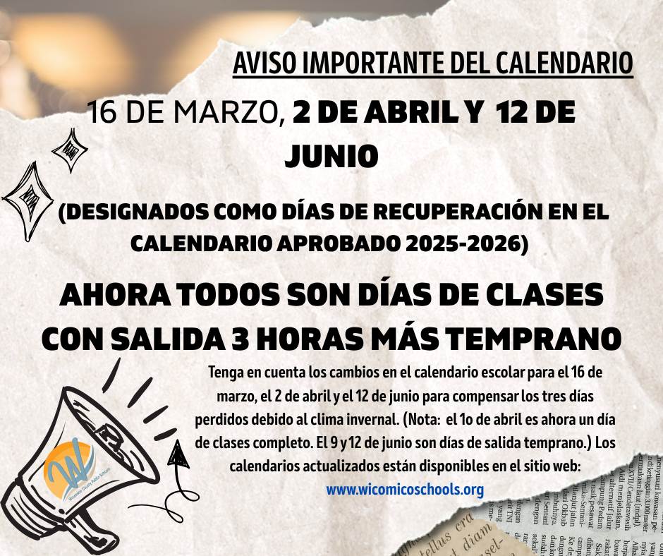 Reminder of Makeup Days in Spanish