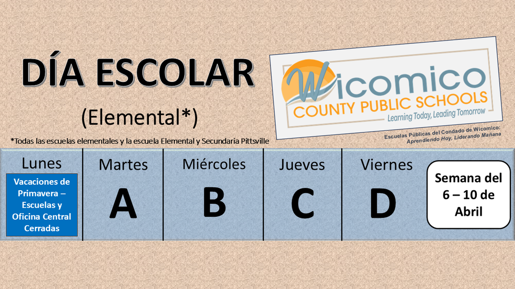 Elementary letter days in Spanish