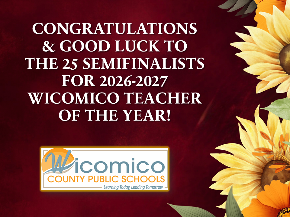 Image wishing the 25 semifinalists for Teacher of the Year congratulations and good luck