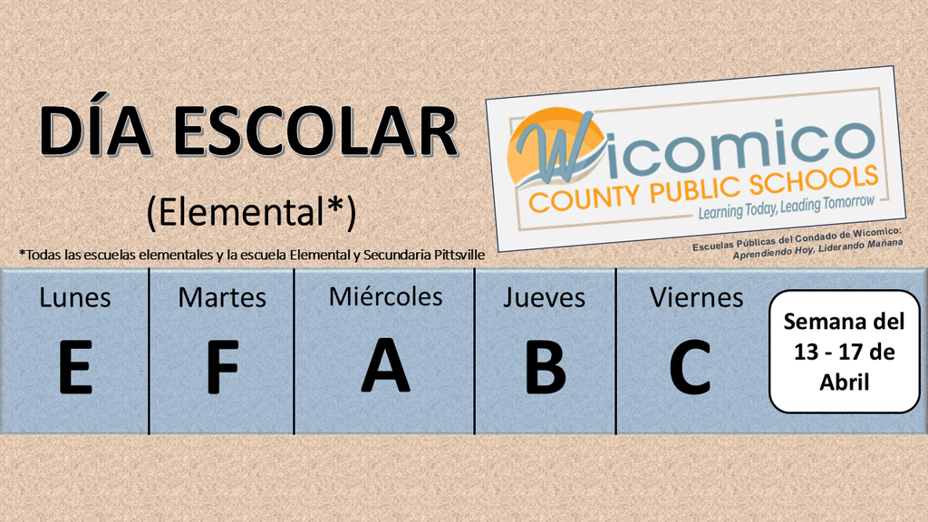 Elementary letter days in Spanish