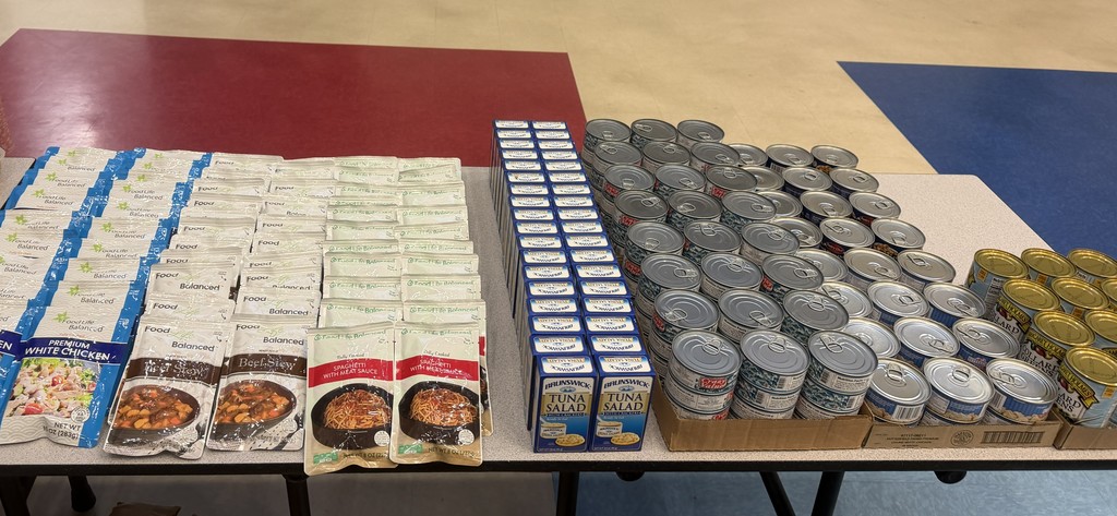 Food distribution for families who attended the Spring PAC meeting.