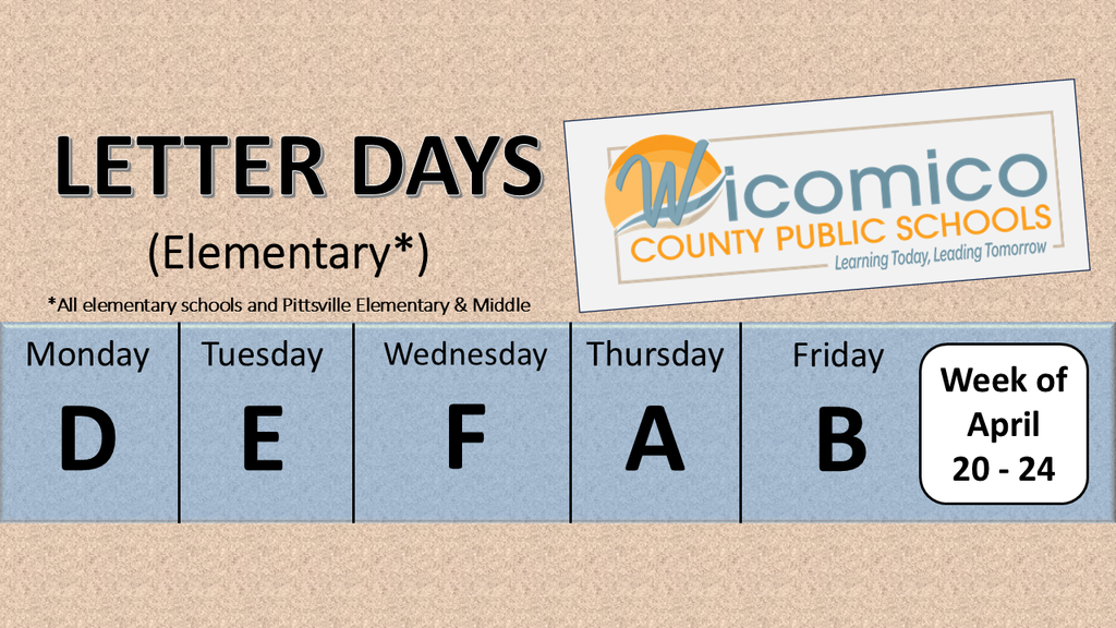 Elementary letter days