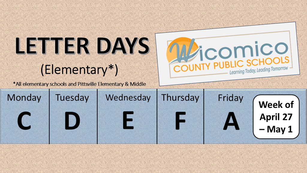 Elementary letter days