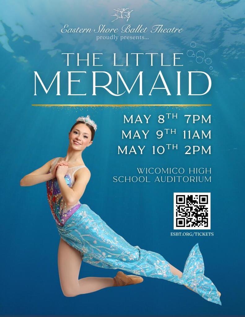 Poster for the Eastern Shore Ballet Theatre's Little Mermaid