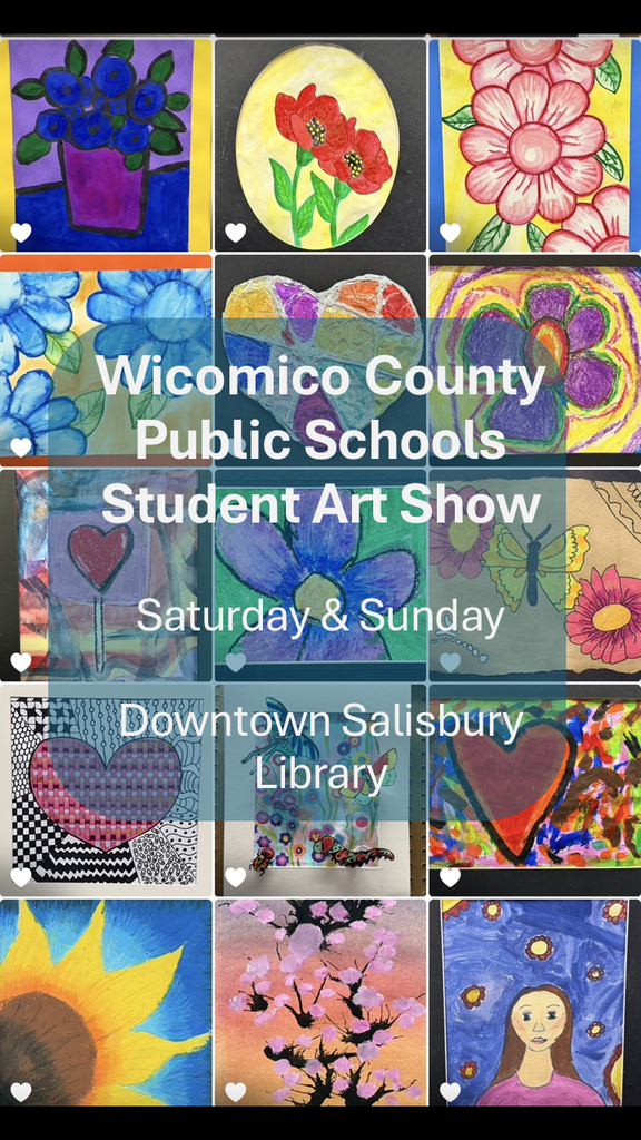 Image promoting the Wicomico County Student Art Show at the library