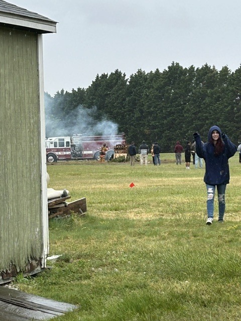 Fire Dept doing a control burn for the CTE Celebration