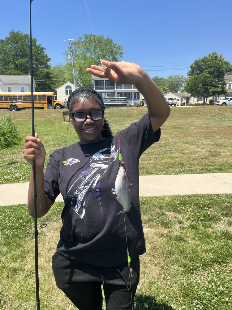 student fishing 