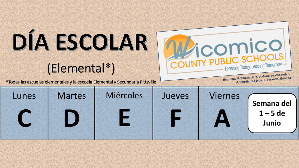 Elementary letter days in Spanish