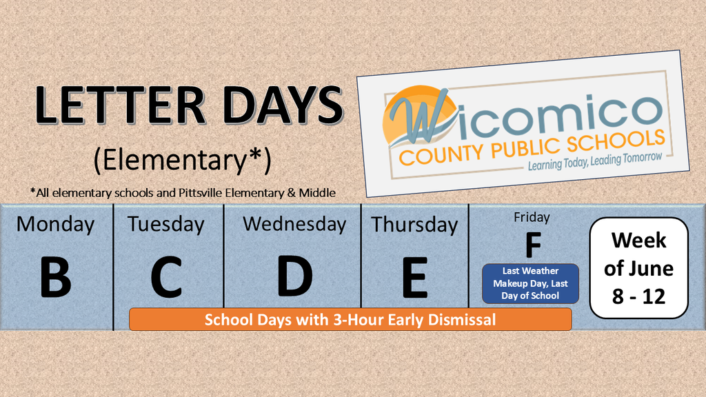 Elementary letter days