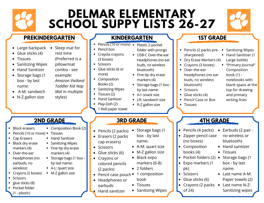 26-27 School Supply List