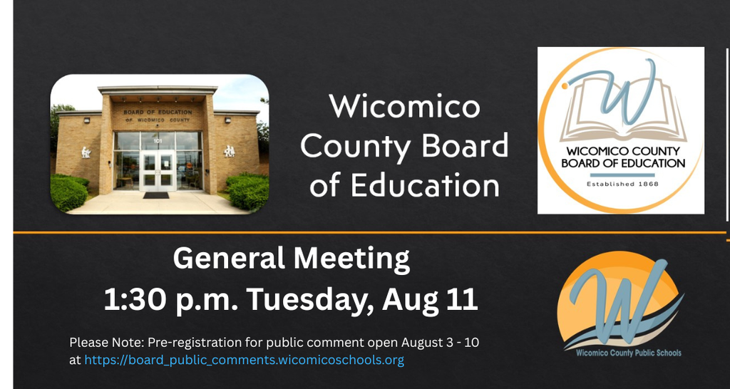 Image of flyer advertising the August 11, 2026, Board of Education Meeting