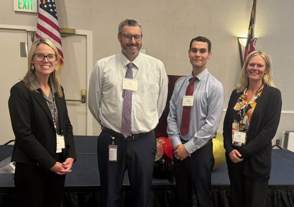 Image of four members of the Wicomico Public Schools instructional team that presented at an MSDE conference in September 2026