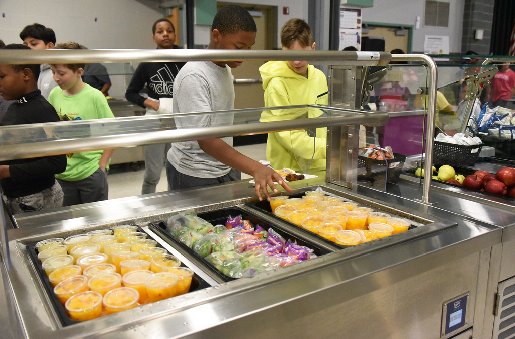 School lunch at Salisbury Middle