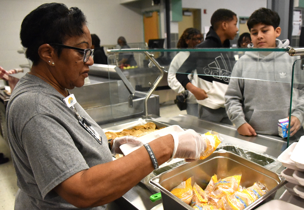 School lunch at Salisbury Middle