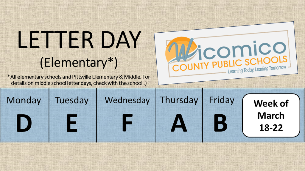 Elementary letter days