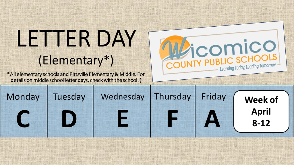Elementary letter days