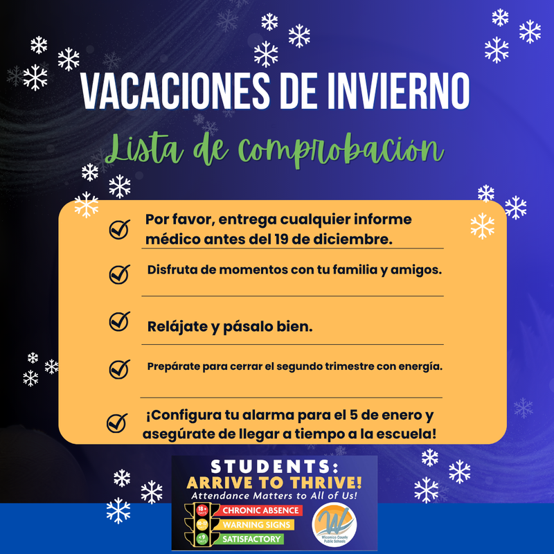 Winter Break Checklist