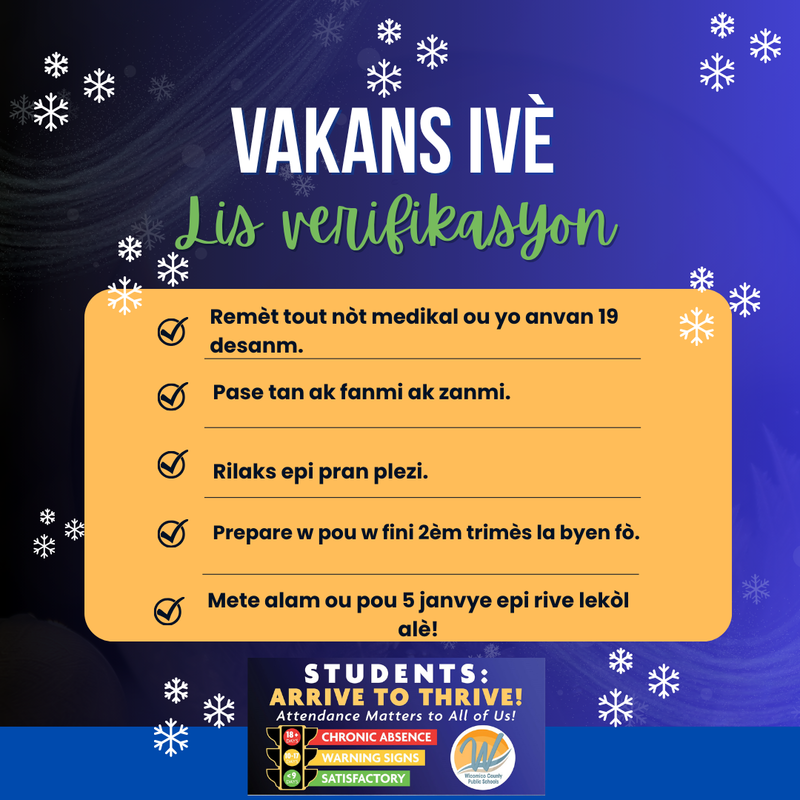 Winter Break Checklist