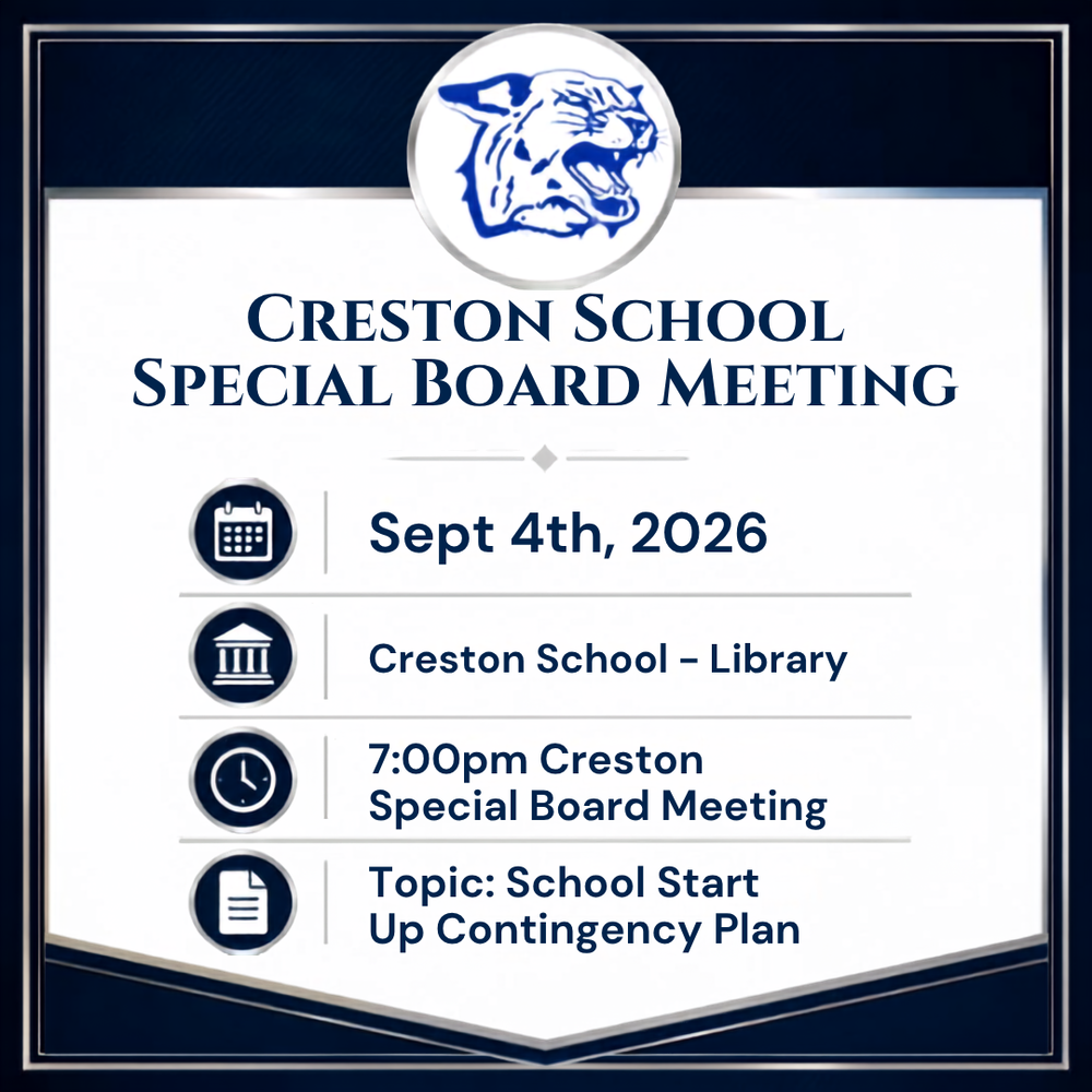 creston school board special meeting