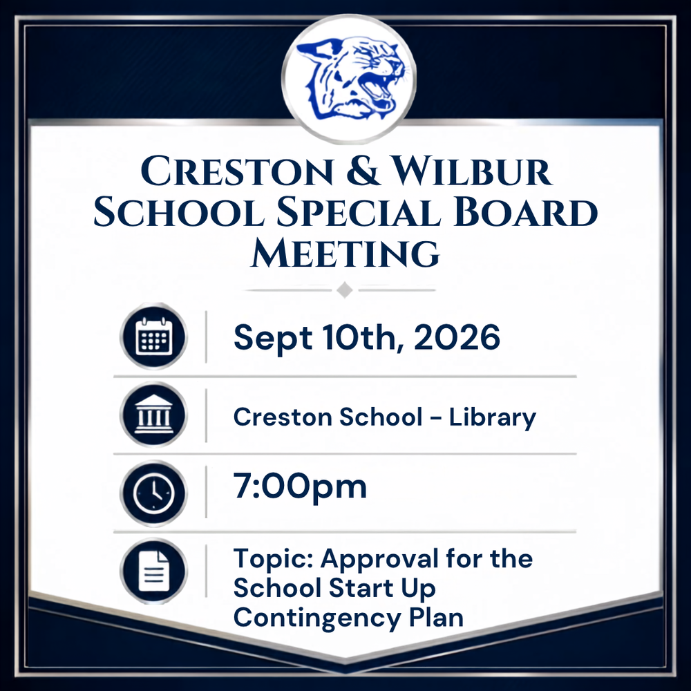 WCSD Special Board Meeting Announcement