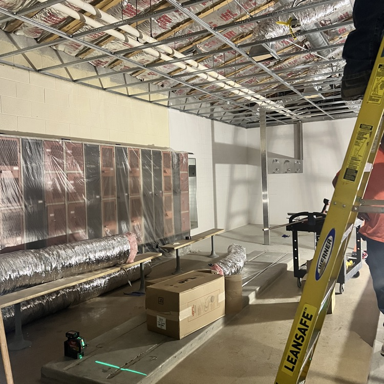 locker room construction 