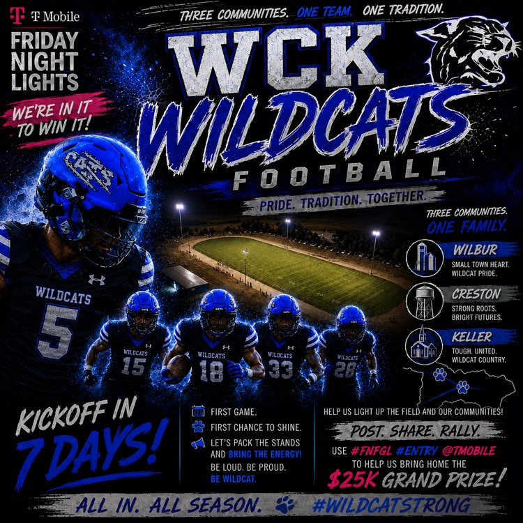 WCK football one week countdown