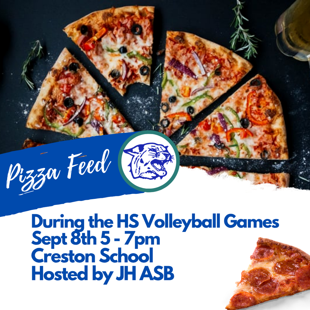 pizza feed at the hs vball game on 9/8