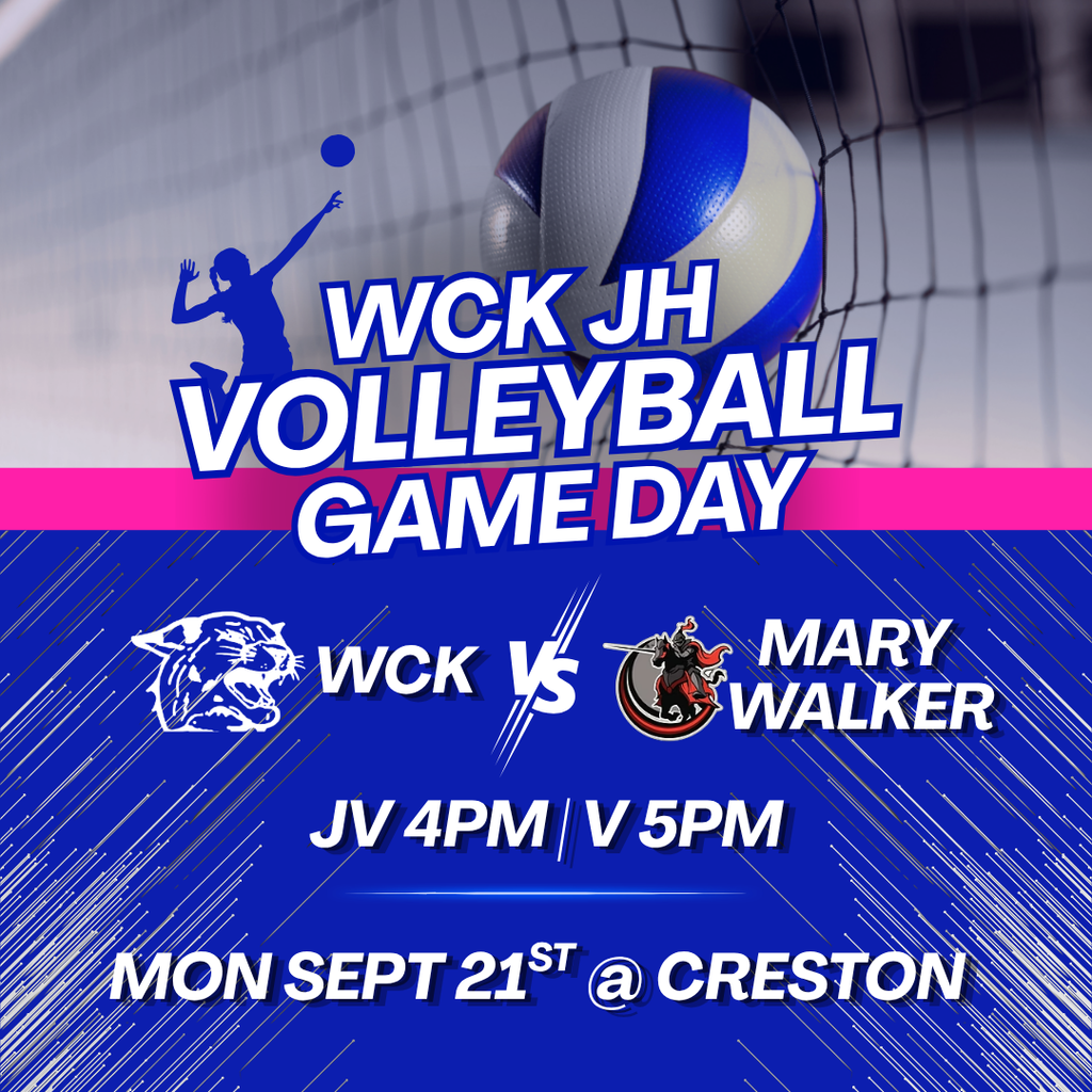 JH Volleyball Game today in Creston 
