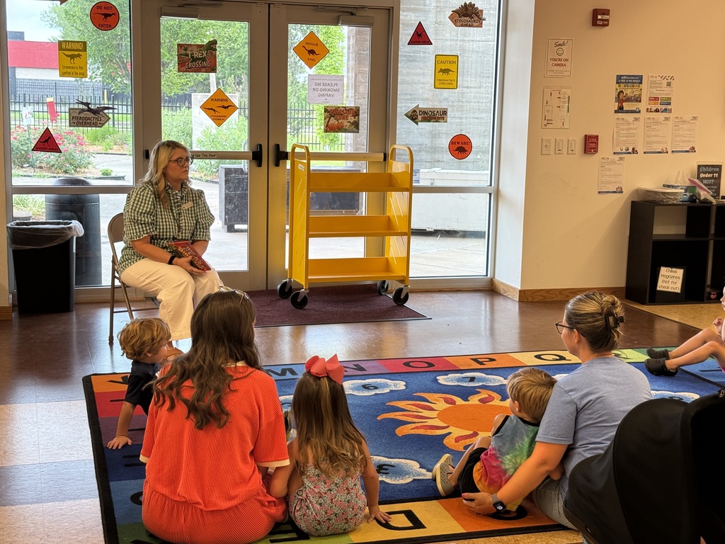 Local LEADS team talking to parents and children at Cabot Public Library