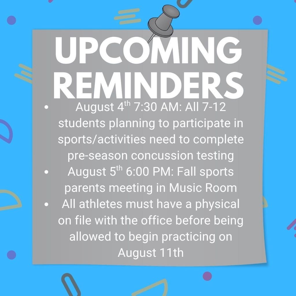 Upcoming Reminders