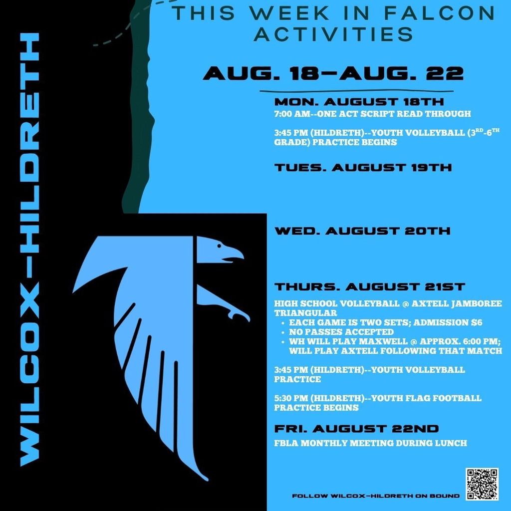 8/18-8/22 Activities