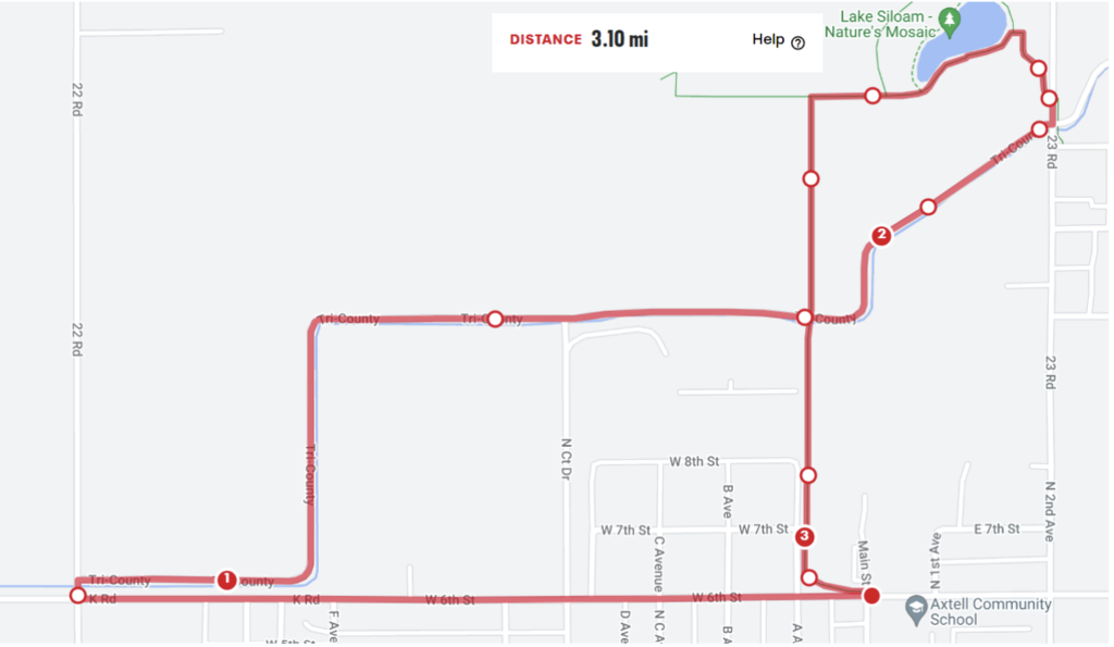 Axtell high school course map