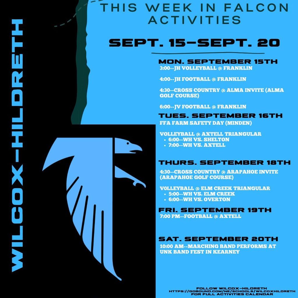 9/15-9/20 Activities