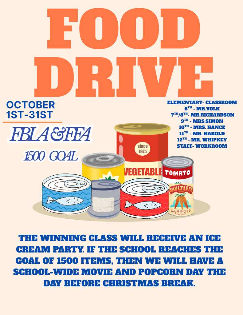 Orange Illustrative Food Drive Charity Flyer
