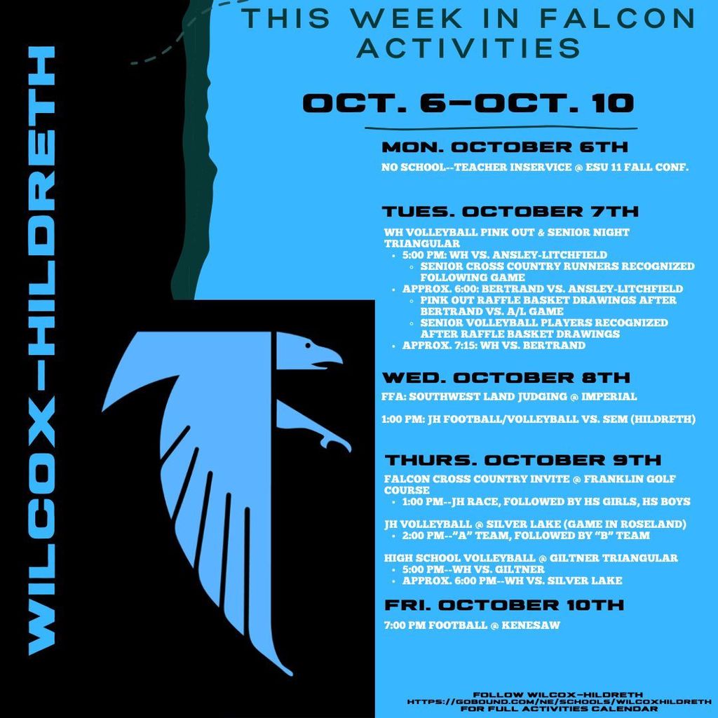 10/6-10/10 Activities