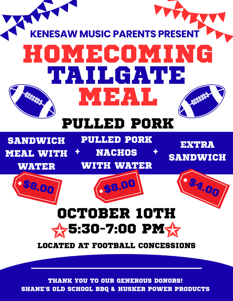 Kenesaw meal deal Friday night football game