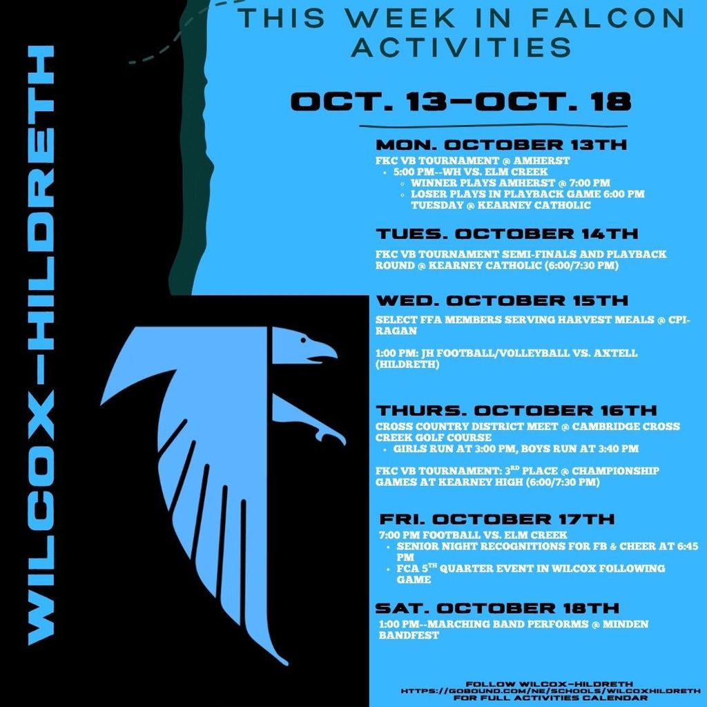 10/13-10/18 Activities
